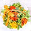 Оранжевое лето - корзина с герберами